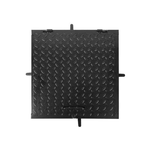 Aknafedlap 60x60 fekete