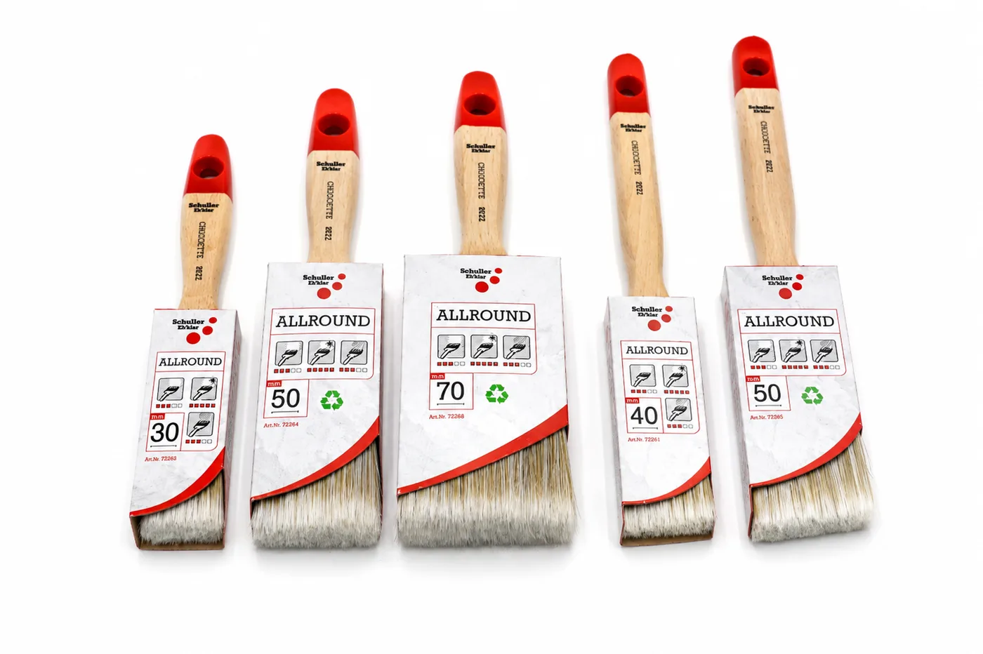Allround L 70mm laposecset, szintetikus sörte, fanyél