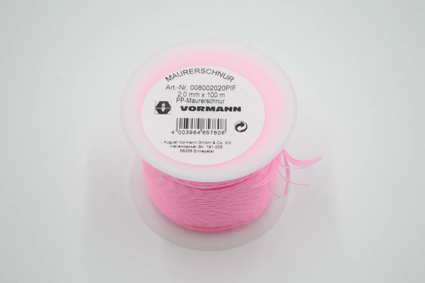 Kőműves zsinor 2mmx100fm Pink fluoreszkálós