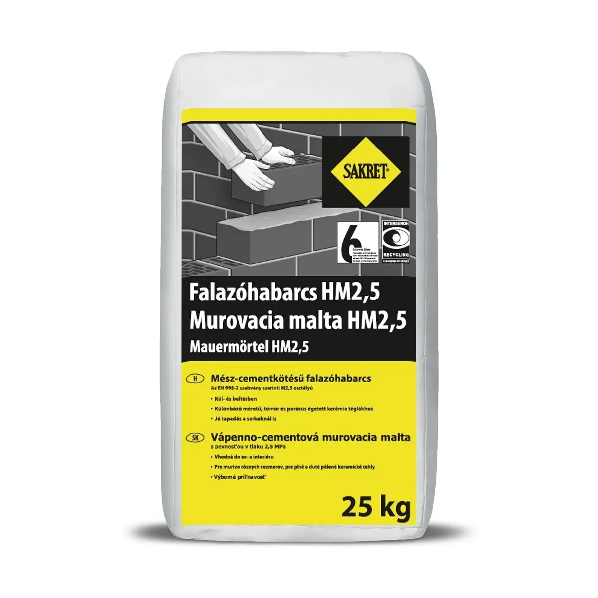 Sakret HM 2,5 25 kg falazóhabarcs (HF30)