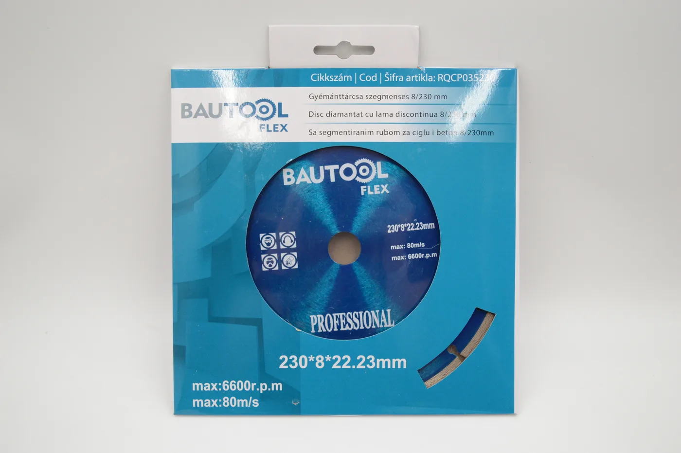 Gyémánttárcsa szegmenses 230/8 Bautool