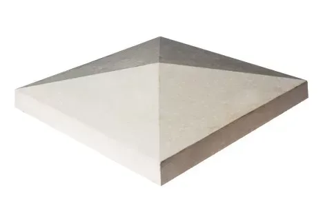 Oszlopfedlap 40*40cm fehér prizmás