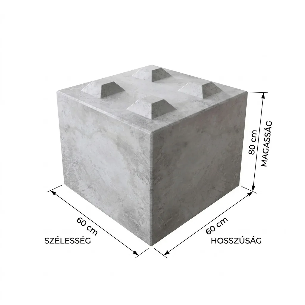 Betonblokk 60x60x60 Gyártott