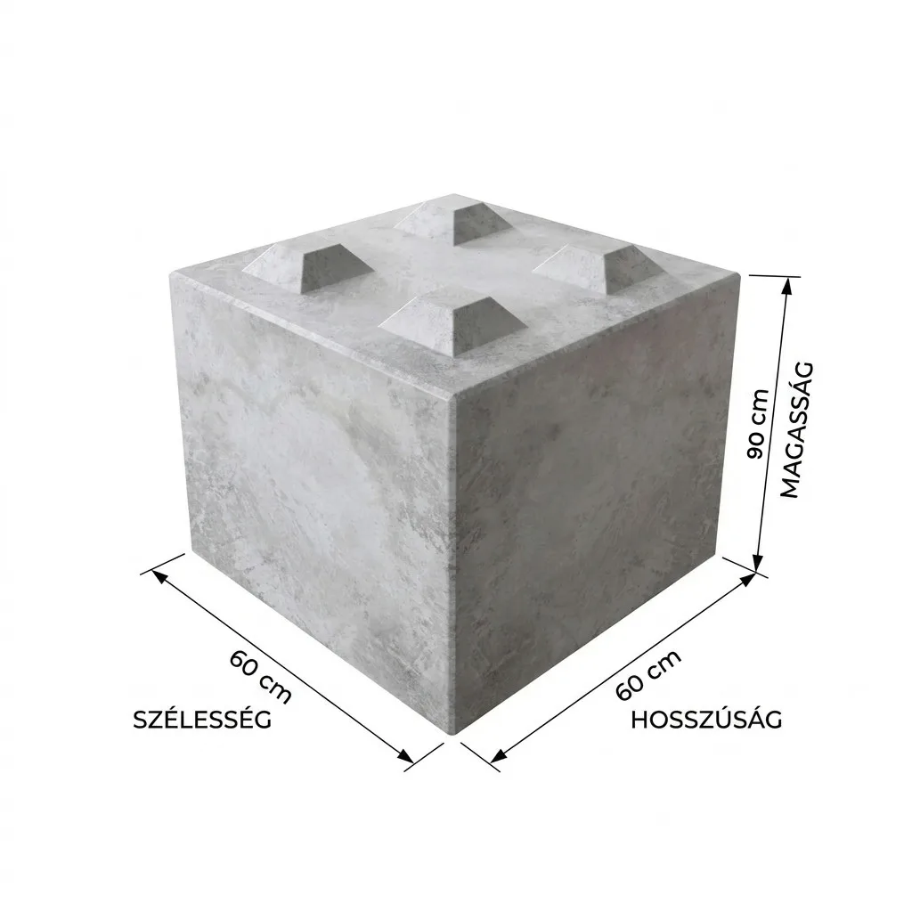 Betonblokk 90x60x60 Gyártott