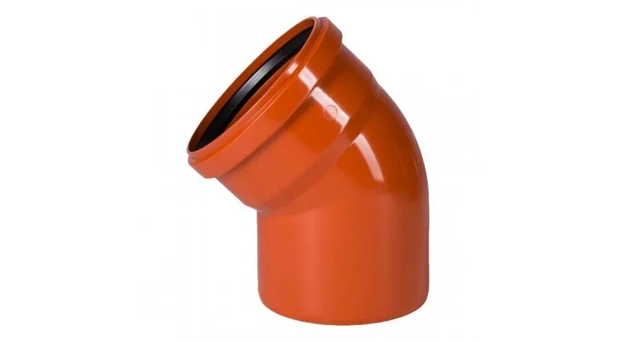 PVC könyök 110mm 45° Sárga