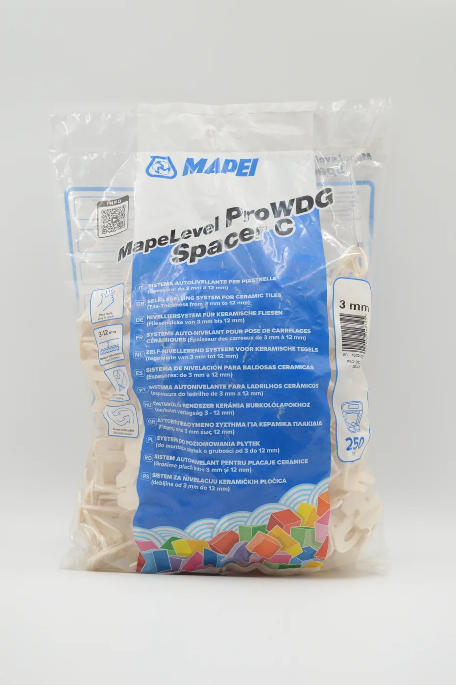 Ékes szintezőhöz kapu 100db csomag 3mm 0-12mm