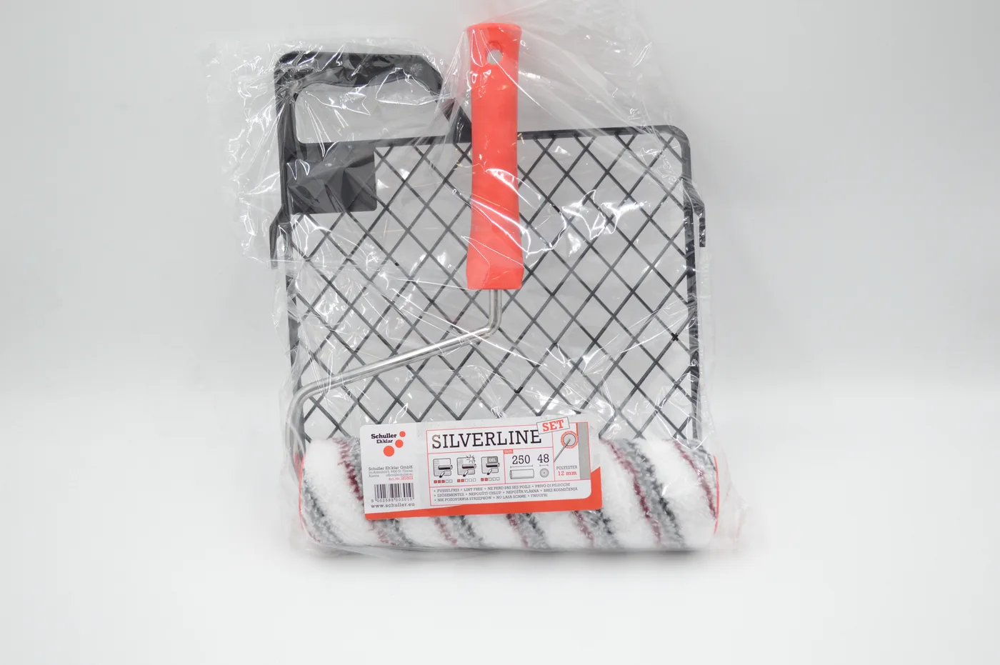 Silverline 25cm short SET festőhenger szett (henger, nyél, csepegtetőrács)