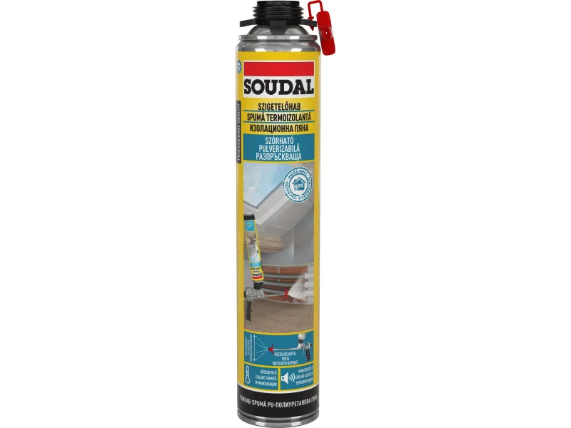 Soudal szórható szigetelőhab 700ml pisztolyos